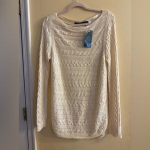 Ralph Lauren Cream Cable Knit Sweater, large